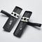 Black Door Handle Lock With Keys Silent Manganese Steel Lever Set 2