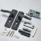 Black Door Handle Lock With Keys Silent Manganese Steel Lever Set 3