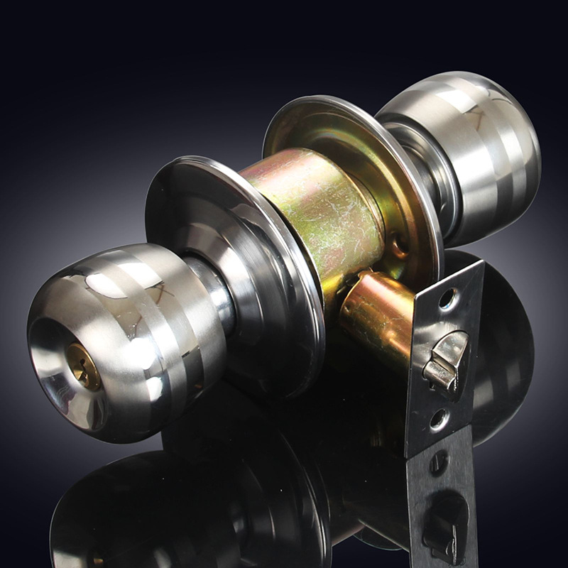 Stainless Steel Bedroom Door Lock with Keys for Interior Doors