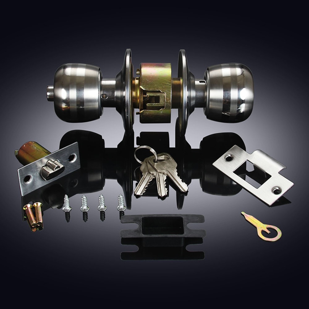 Stainless Steel Bedroom Door Lock with Keys for Interior Doors