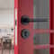 Silent Black Aluminum Interior Door Handle Lock for Bedrooms