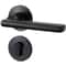Silent Black Aluminum Interior Door Handle Lock for Bedrooms