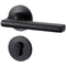 Silent Black Aluminum Interior Door Handle Lock for Bedrooms