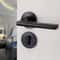 Silent Black Aluminum Interior Door Handle Lock for Bedrooms