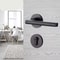 Silent Black Aluminum Interior Door Handle Lock for Bedrooms