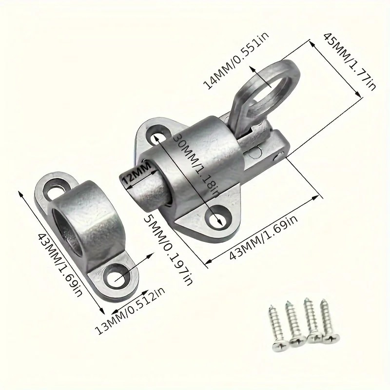 Aluminum Spring Sliding Window Lock For Doors And Windows 5