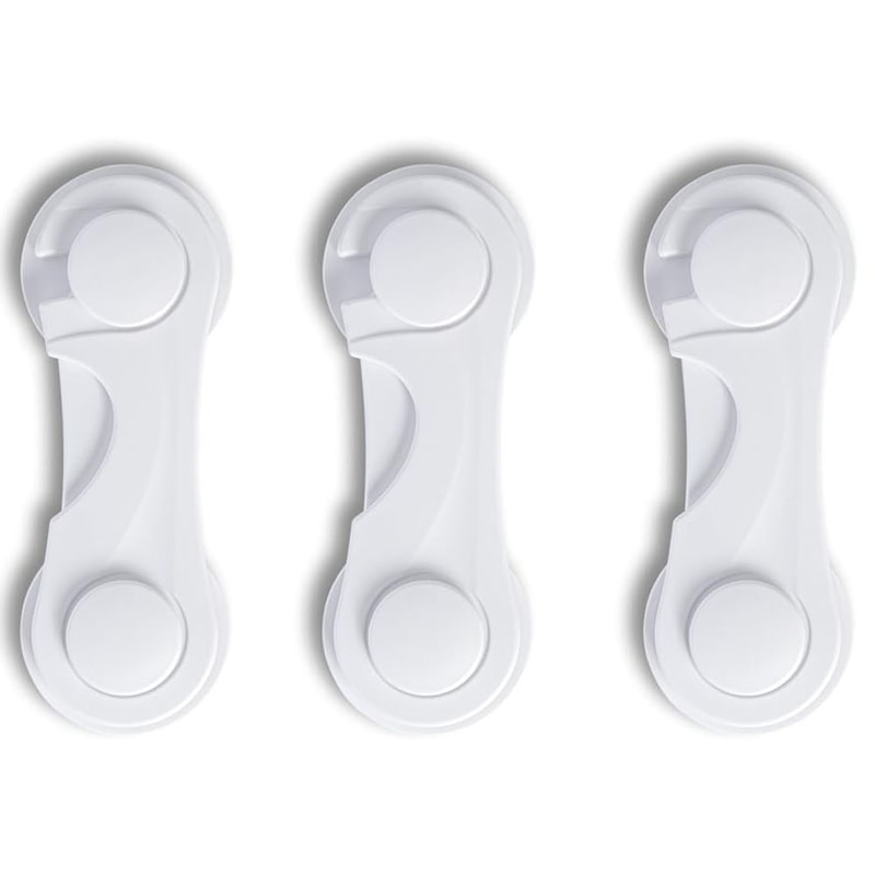 Baby Proof Cabinet Locks Adhesive Child Safety Latches 7