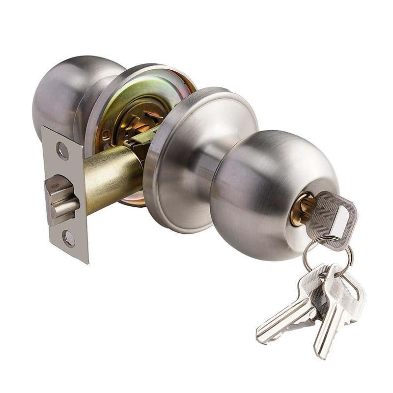 Universal Keyed Door Knob for Bedroom Bathroom and Entry Doors