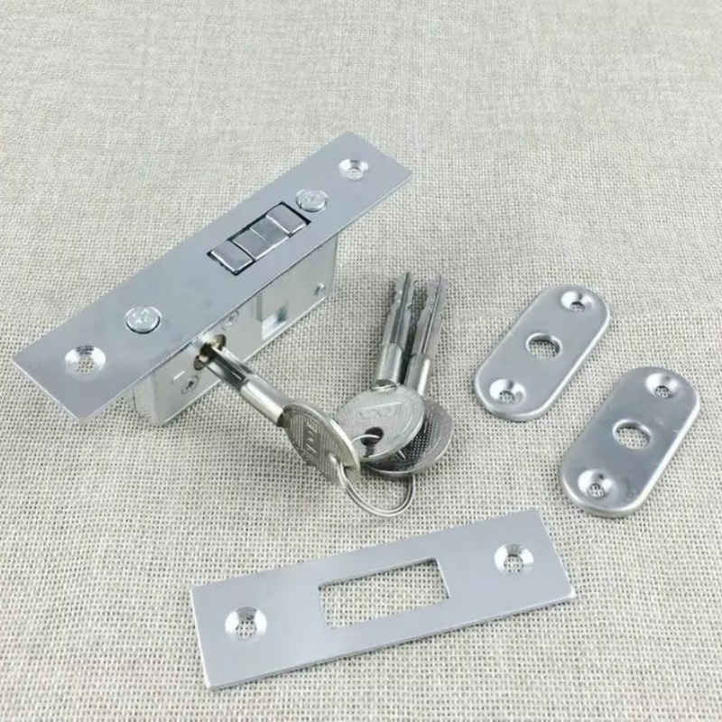 Premium Glass Door Mortise Lock Invisible Hook Lock for Sliding & Framed Doors