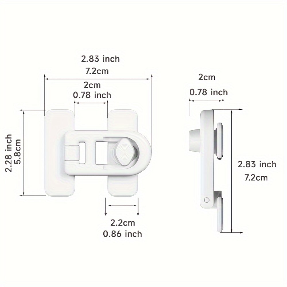 No Drill Fridge Door Lock for Freezers, Bedrooms and Cabinets