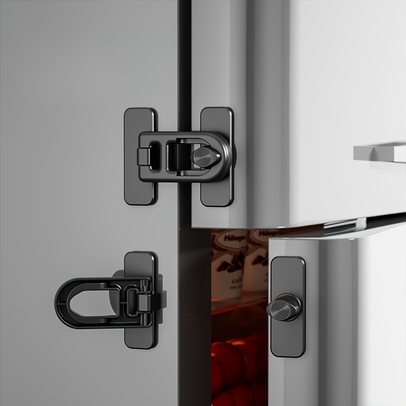 No Drill Fridge Door Lock for Freezers, Bedrooms and Cabinets