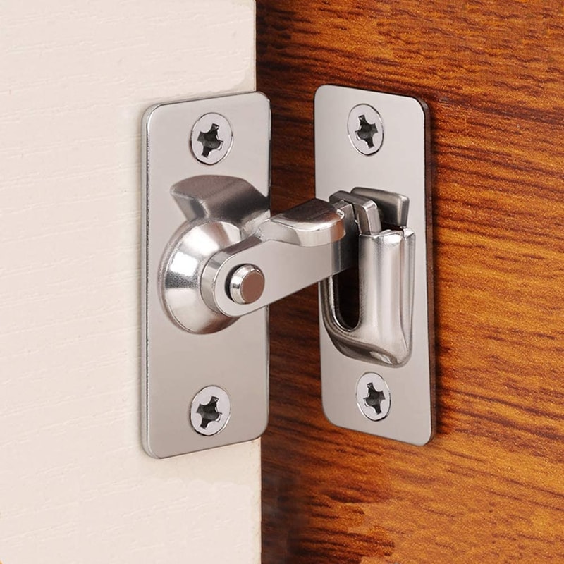Stainless Steel Barn Door Lock Right Angle Sliding Door Latch 1