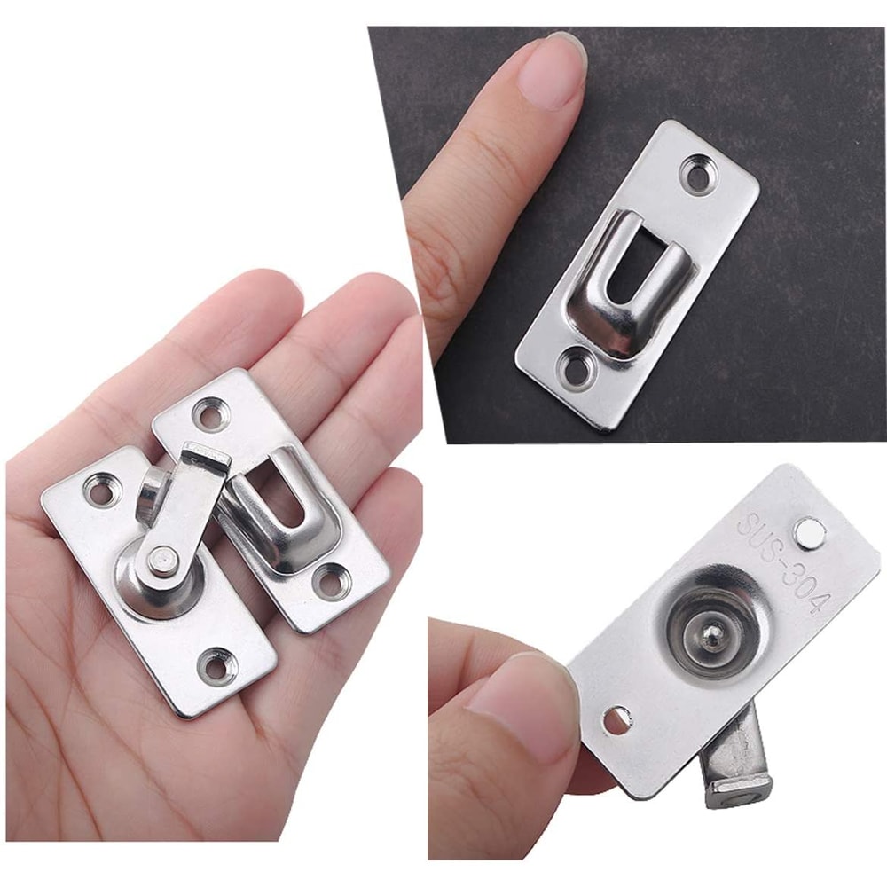 Stainless Steel Barn Door Lock Right Angle Sliding Door Latch 2