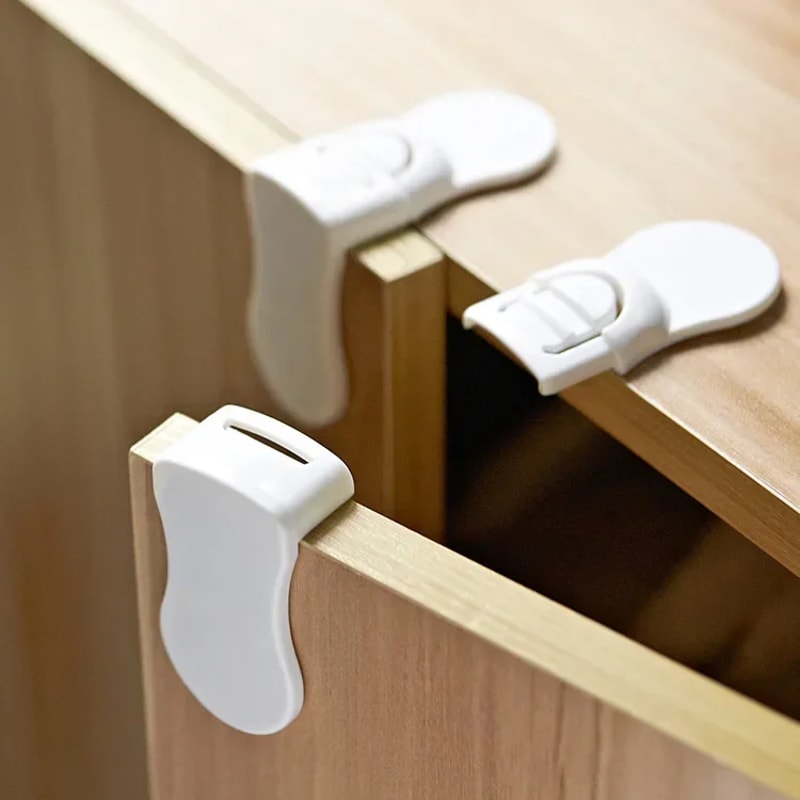 Baby Safety Drawer Lock Anti Pinch Childproof Cabinet Lock 1