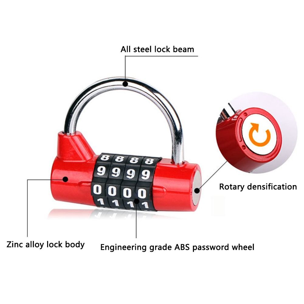 Weatherproof Digit Combination Padlock For Gym Lockers Gates And Outdoor Security 4