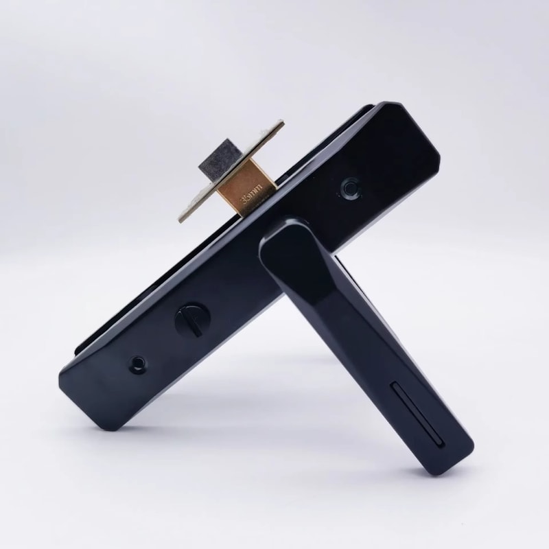 Keyless Bathroom Door Lock with Thickened Handle for Bedroom Privacy