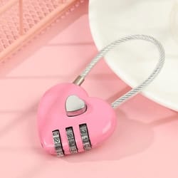 heart shaped digit combination luggage lock set