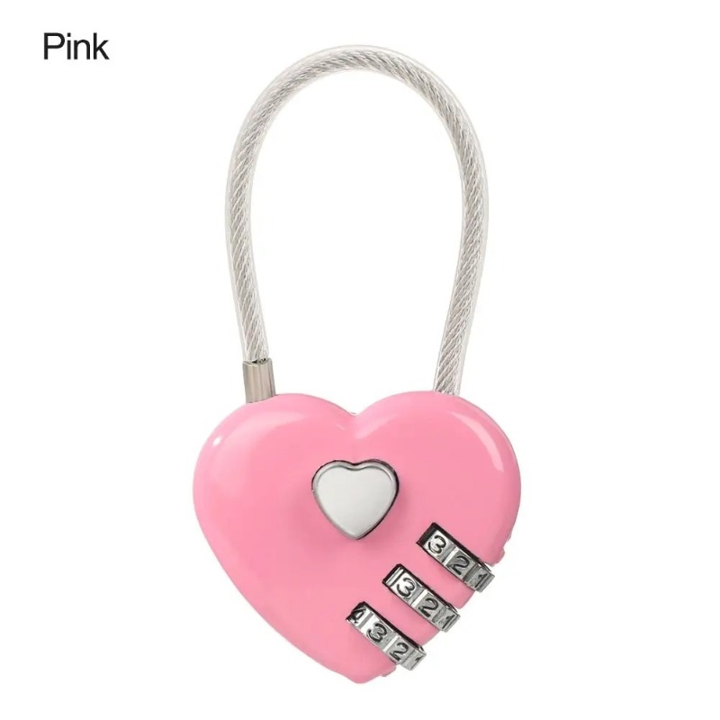 Heart Shaped Digit Combination Luggage Lock Set 8