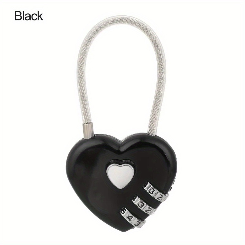 Heart Shaped Digit Combination Luggage Lock Set 6