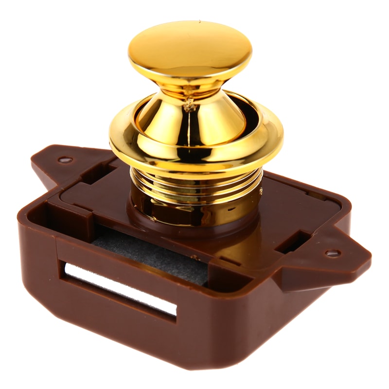 Keyless RV Push Cabinet Lock Zinc Alloy Push Button Drawer Latch 4