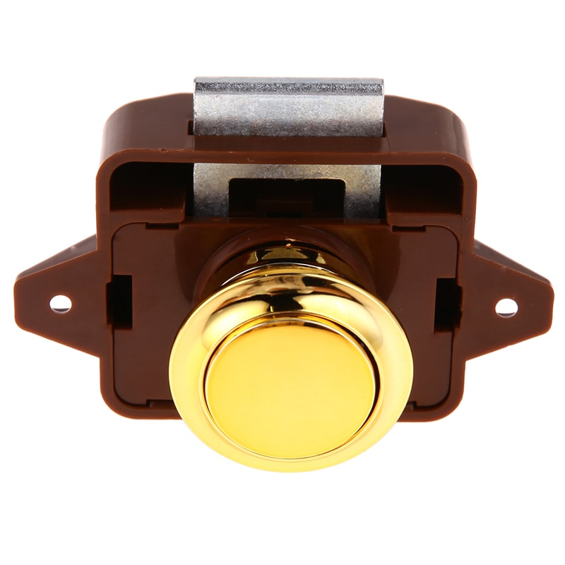 Keyless RV Push Cabinet Lock Zinc Alloy Push Button Drawer Latch 6