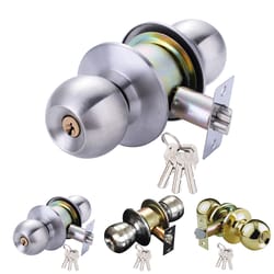 keyed interior door knob lock for bedroom bathroom and entry doors