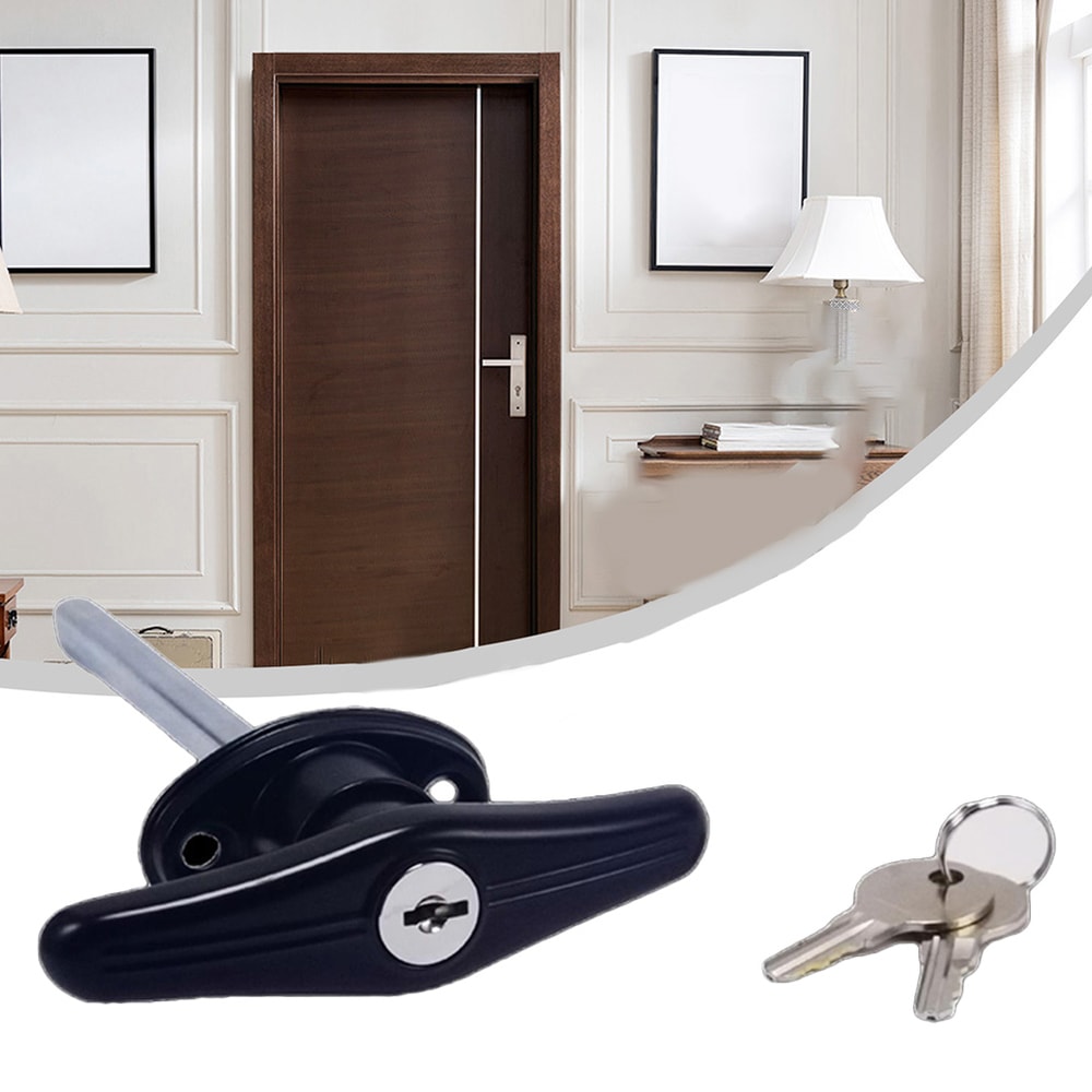 Secure T Handle Garage Door Lock with Keys for Shed Campervan