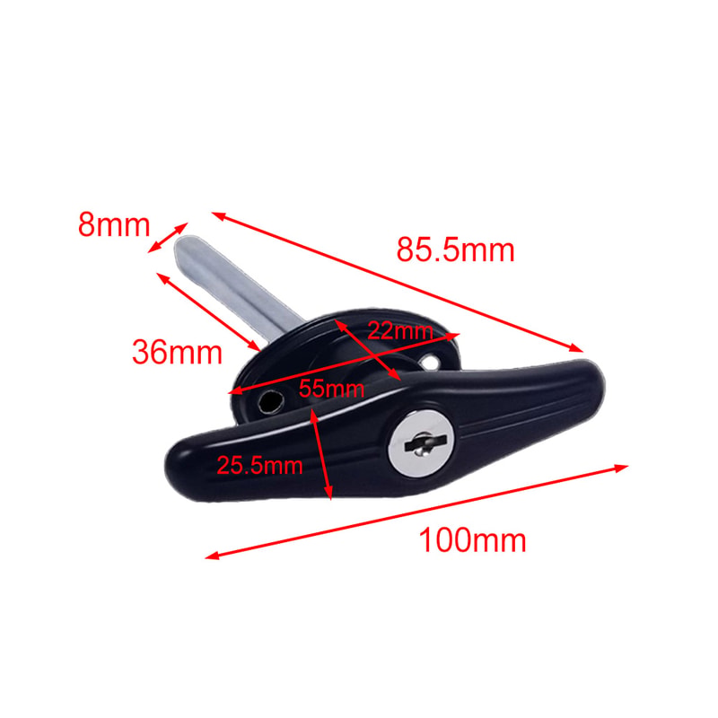 Secure T Handle Garage Door Lock with Keys for Shed Campervan