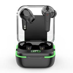 wireless bluetooth earbuds with battery display and noise cancelling
