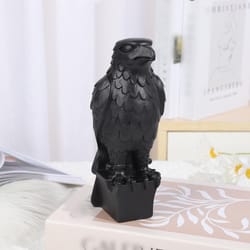 black eagle resin desk statue for bold home office decor