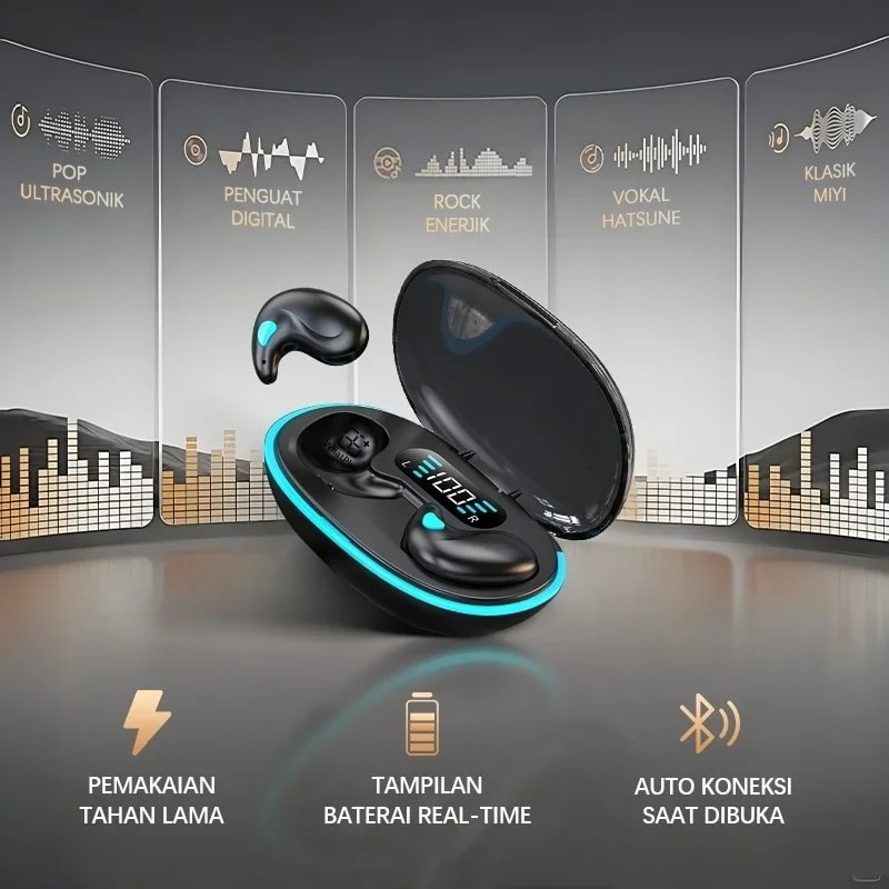 Mini Invisible Sleep Earbuds With Power Display Wireless Bluetooth Earphones 4