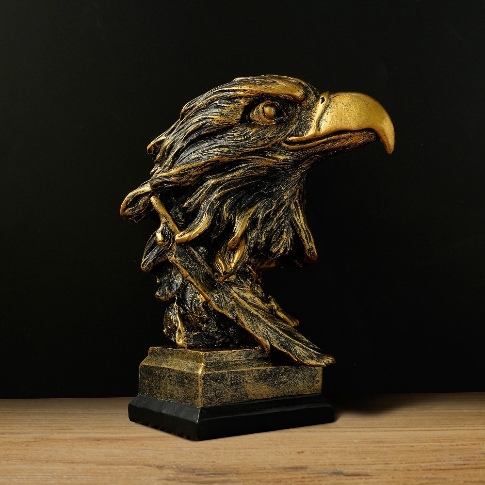 Eagle Head Ornament Resin Eagle Statue For Home Office Decor 0