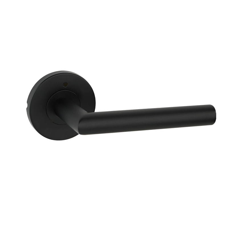 Modern Privacy Door Handle Reversible Round Lever For Bedroom Bathroom Doors 7