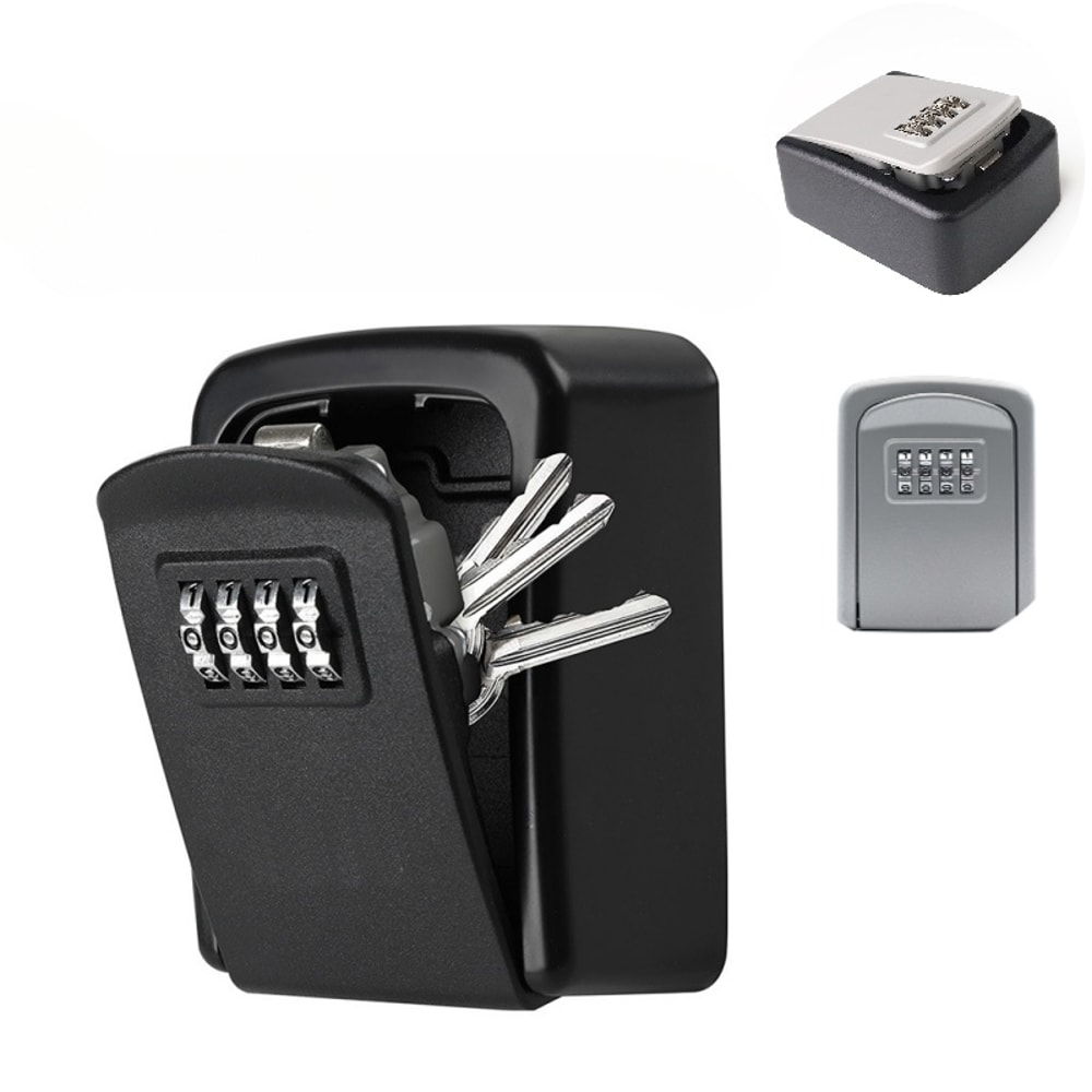 Wall Mounted Key Lock Box With Digit Combination 0