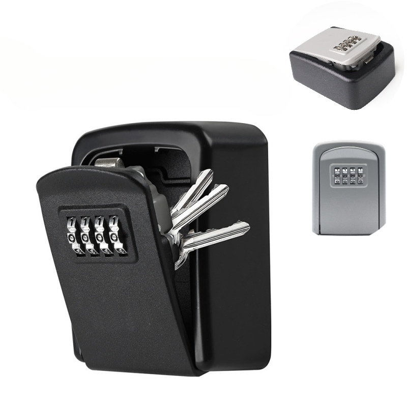 Wall Mounted Key Lock Box With Digit Combination 0