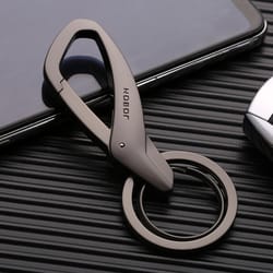 double ring metal keychain for waist hanging everyday carry