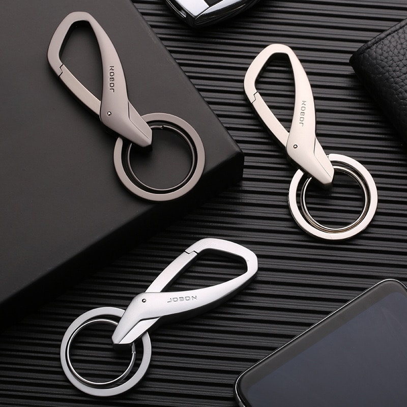 Double Ring Metal Keychain For Waist Hanging Everyday Carry 1