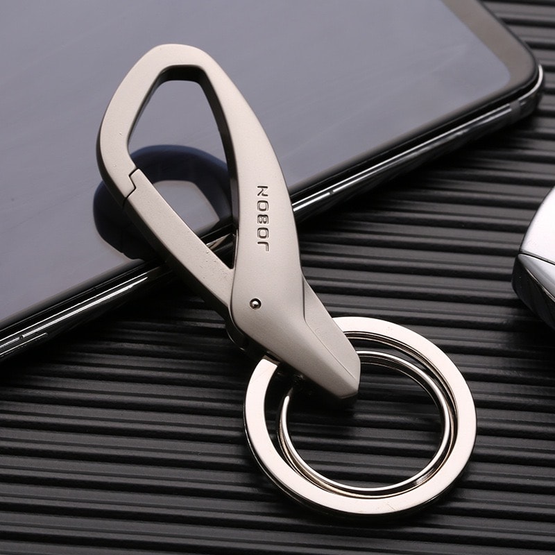 Double Ring Metal Keychain For Waist Hanging Everyday Carry 5
