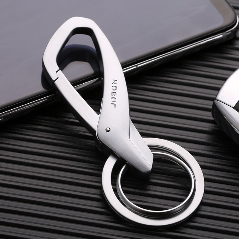 Double Ring Metal Keychain For Waist Hanging Everyday Carry 7