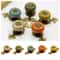 Vintage Floral Ceramic Cabinet Knobs With Antique Bronze Pull Handle 5