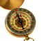 Vintage Brass Pocket Compass with Luminous Dial for Hiking Camping and Travel