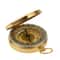Vintage Brass Pocket Compass with Luminous Dial for Hiking Camping and Travel