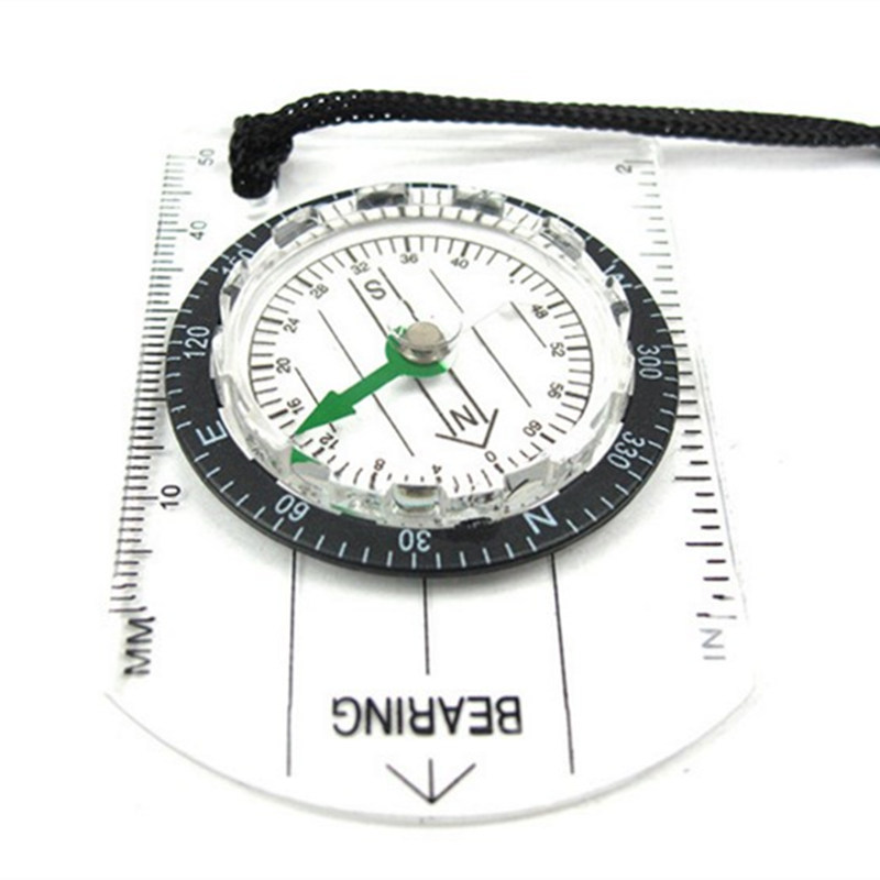 Outdoor Survival Compass with Map Ruler for Hiking