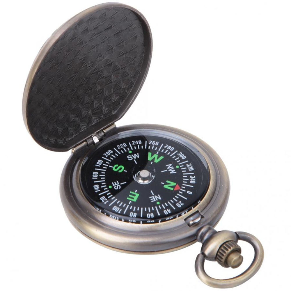 Vintage Flip Open Pocket Compass for Camping Hiking and Outdoor Navigation