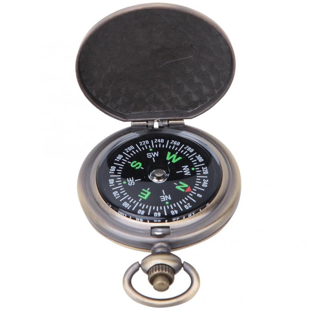 Vintage Flip Open Pocket Compass for Camping Hiking and Outdoor Navigation