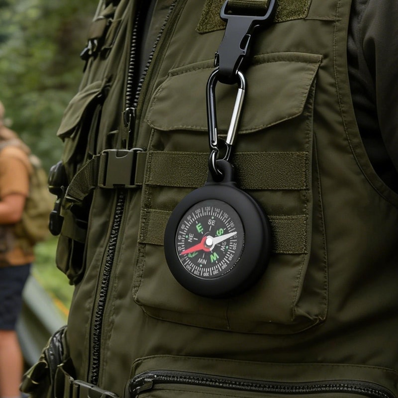 Waterproof Hiking Compass Compact Camping Navigation Tool