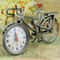 Vintage Retro Bicycle Design Antique Style Alarm Clock for Bedroom and Home Decor