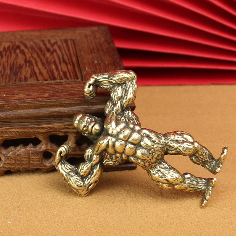 Vintage Bronze Gorilla Sculpture For Desk And Shelf Decor 2