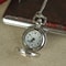 Vintage Pocket Watch Necklace for Women with Hollow Flower Pendant