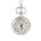Vintage Pocket Watch Necklace for Women with Hollow Flower Pendant